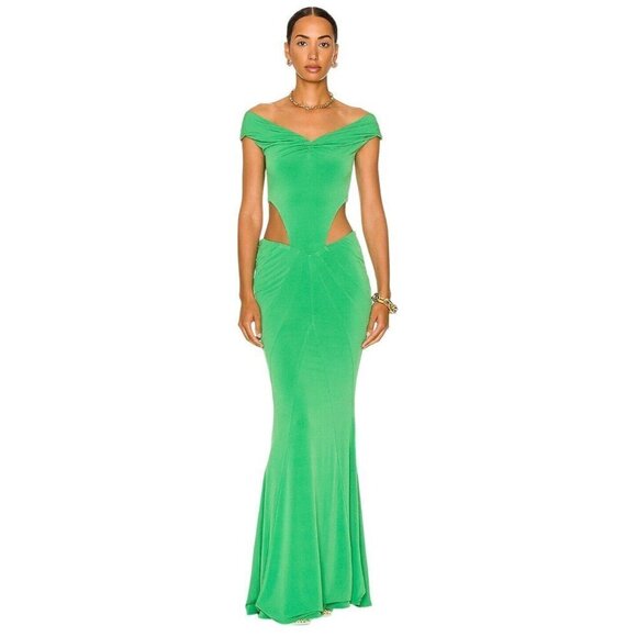 retrofete Giada Dress in Green New Womens Long Maxi Gown